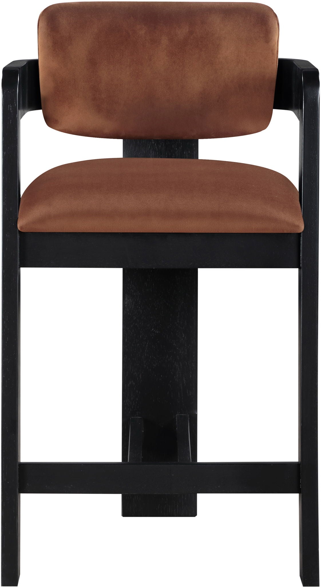 Sacha - Velvet Stool With Black Base - Urban Living Furniture (Los Angeles, CA)