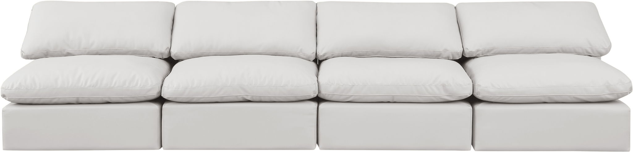 Indulge - Faux Leather 4 Seat Modular Armless Sofa - Urban Living Furniture (Los Angeles, CA)