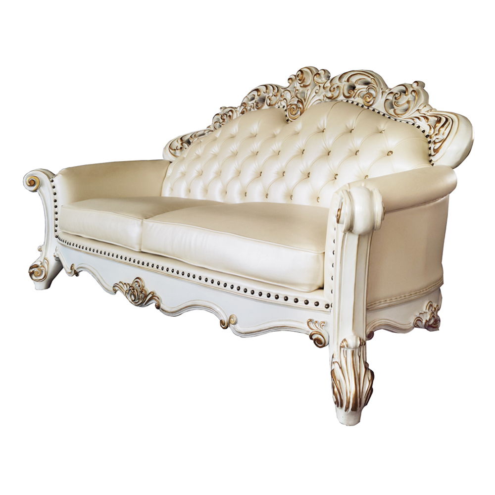 Vendome - Sofa With 5 Pillows - Champagne Synthetic Leather & Antique Pearl - Urban Living Furniture (Los Angeles, CA)
