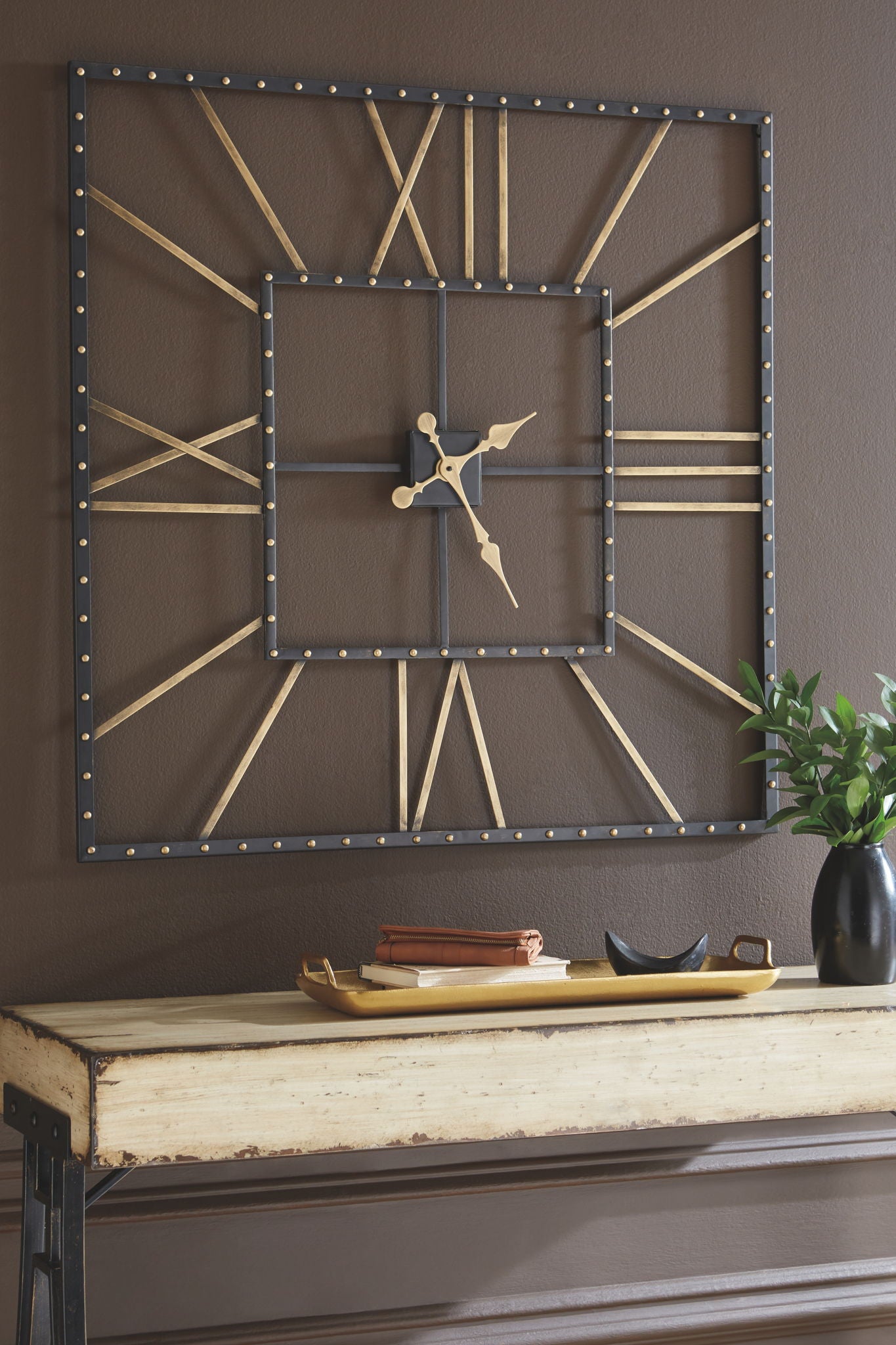 Thames - Black / Gold Finish - Wall Clock - Urban Living Furniture (Los Angeles, CA)