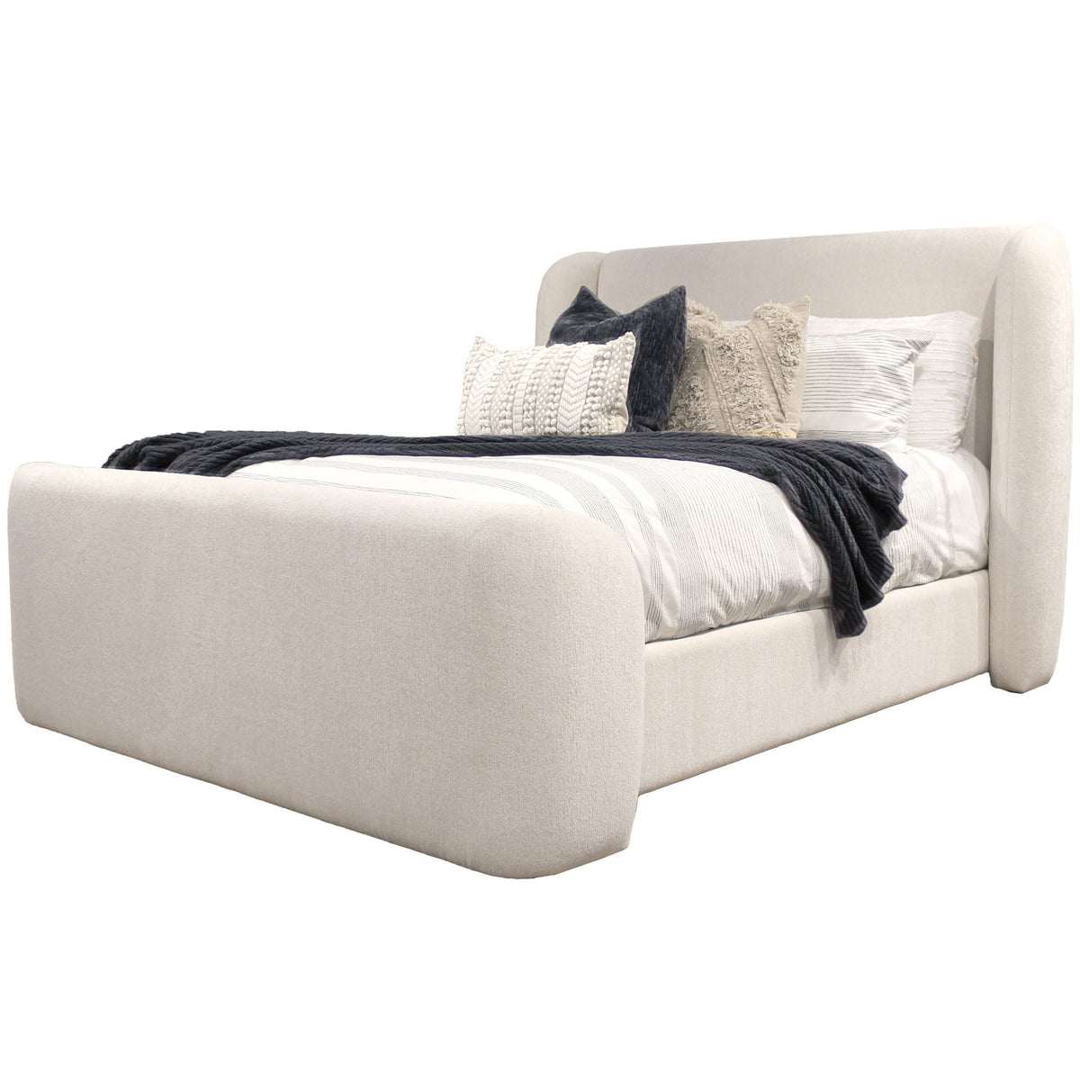 Shiloh - Wingback Upholstered Bed