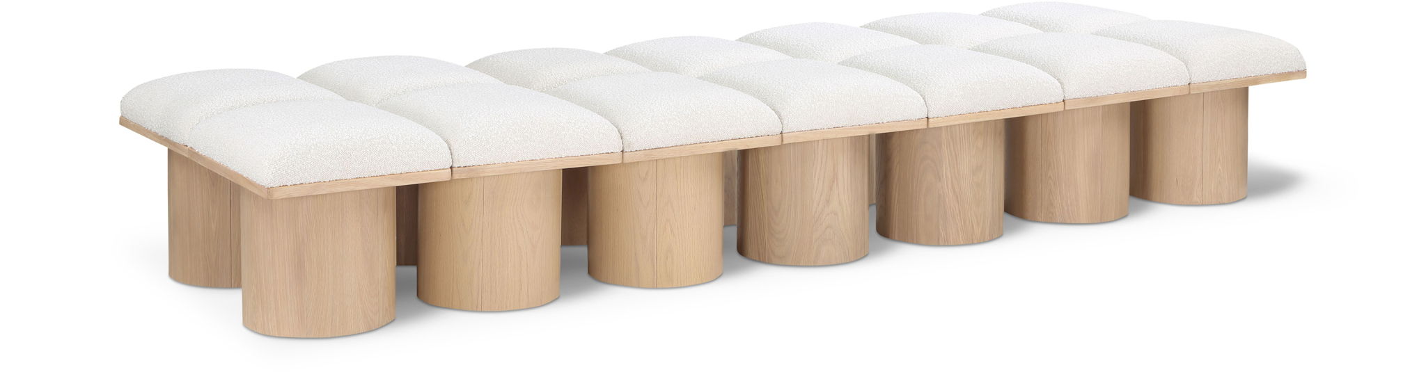 Pavilion - 14 Piece Modular Bench With Natural Base - Urban Living Furniture (Los Angeles, CA)