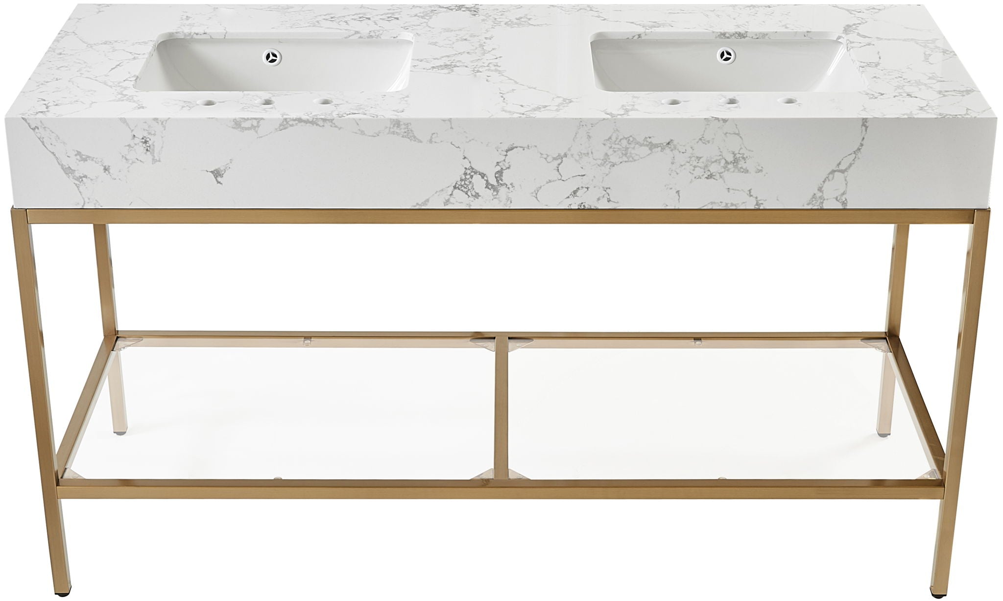 Marmo - Engineered Marble Bathroom Vanity With Gold Base - Urban Living Furniture (Los Angeles, CA)