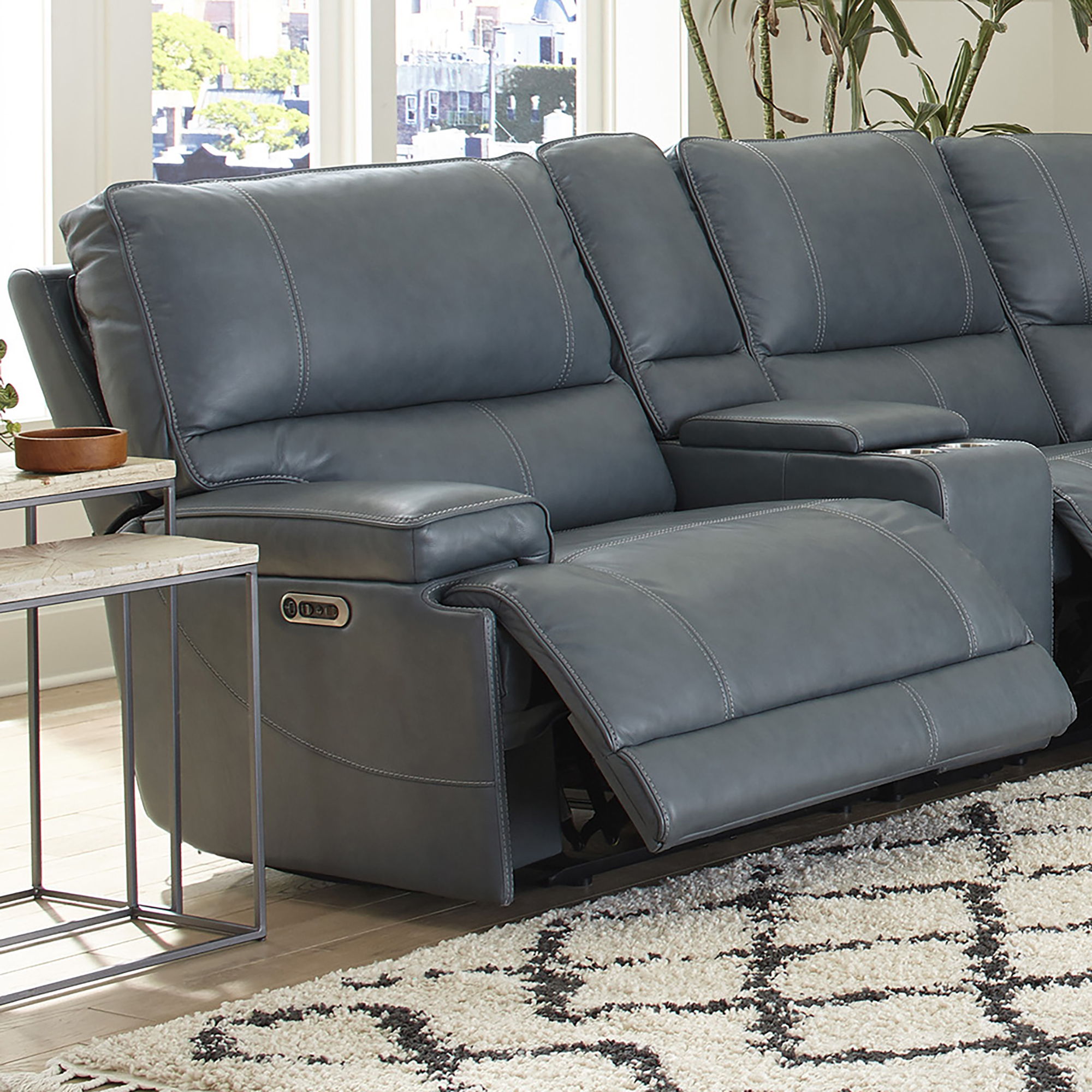 Whitman - Powered by Freemotion Power Cordless Left Arm Facing Recliner - Verona Azure - Urban Living Furniture (Los Angeles, CA)