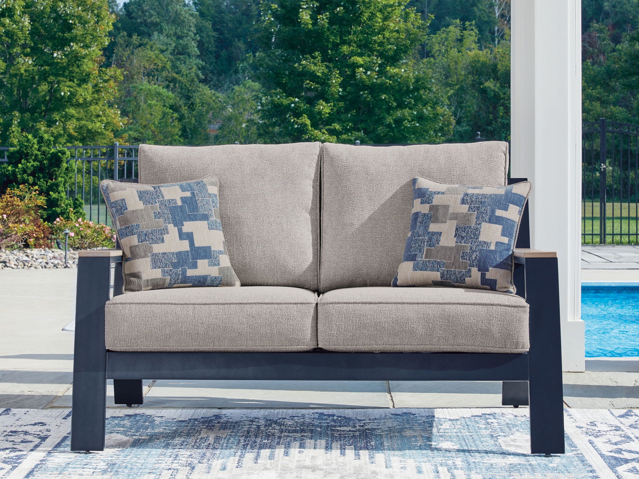 East Beach - Loveseat With Cushion - Blue - Urban Living Furniture (Los Angeles, CA)