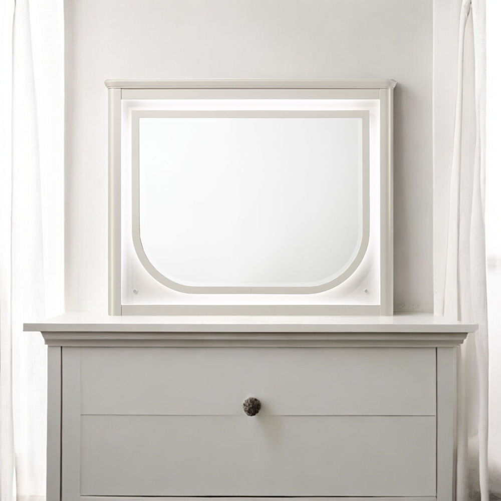 Laveda - Mirror With LED - Pearl White Finish - Urban Living Furniture (Los Angeles, CA)