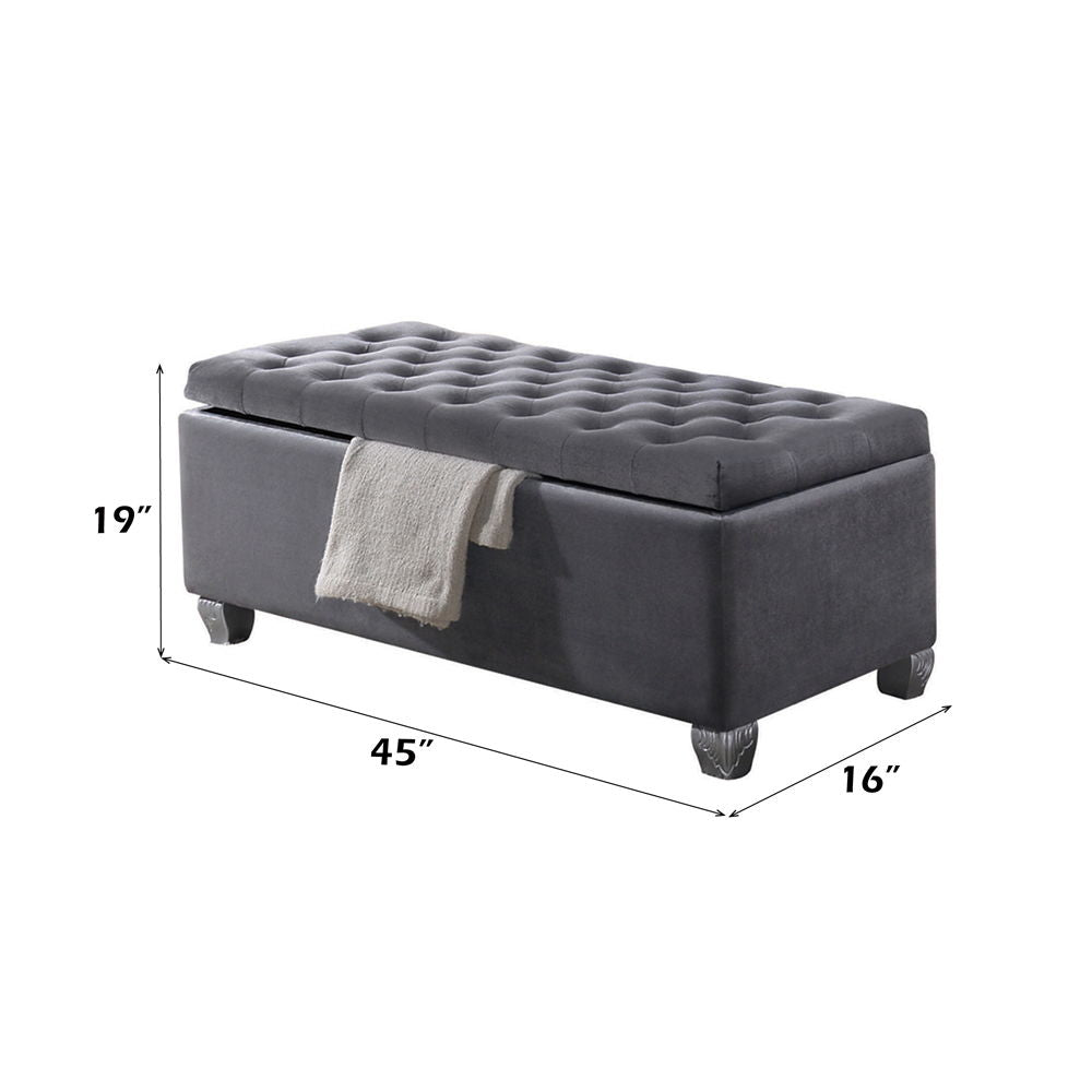 Rebekah - Bench With Storage - Gray Fabric - Urban Living Furniture (Los Angeles, CA)