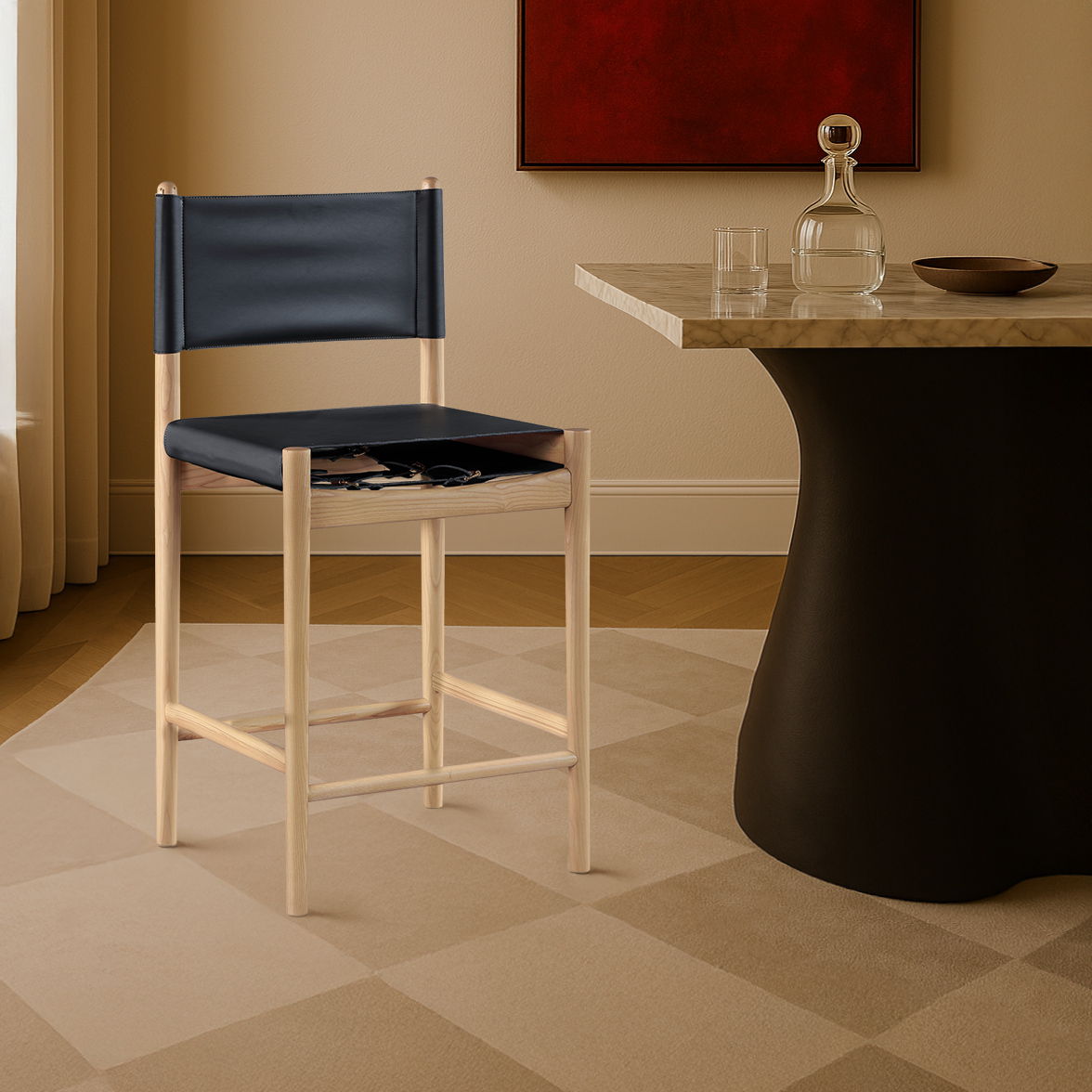 Rawlins - Counter Stool - Natural Frame - Urban Living Furniture (Los Angeles, CA)