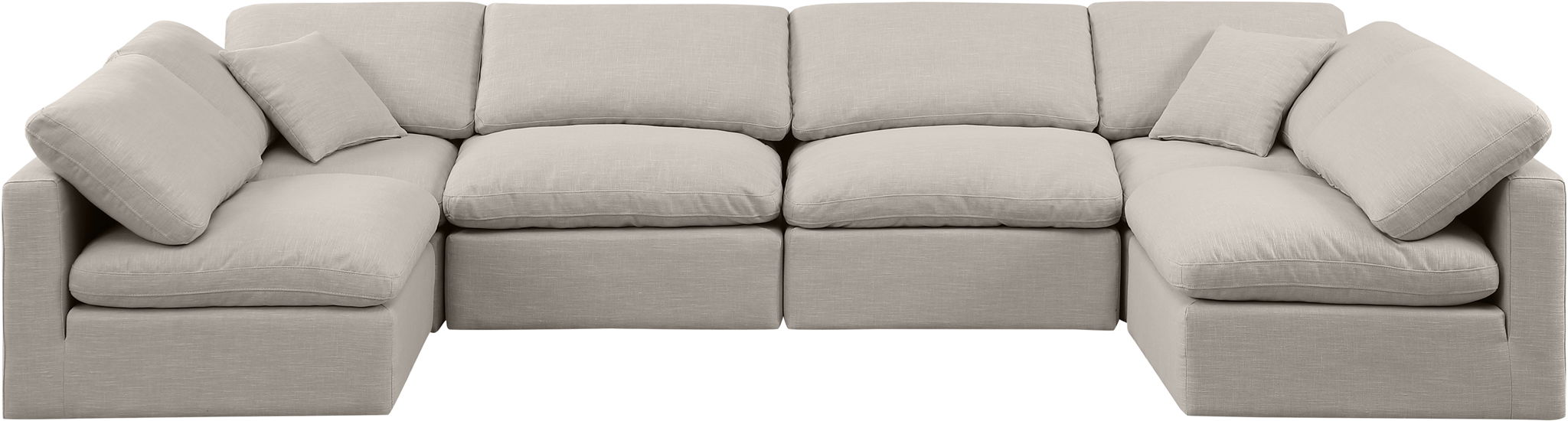 Indulge - Linen 6 Piece Modular U-Shaped Sectional - Urban Living Furniture (Los Angeles, CA)