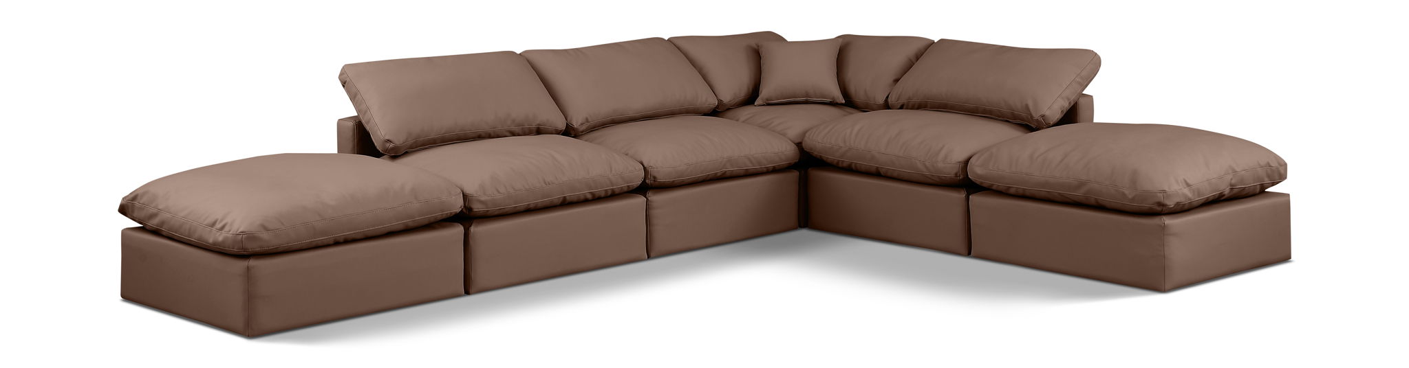 Indulge - Faux Leather 6 Piece Modular Armless Sectional - Urban Living Furniture (Los Angeles, CA)