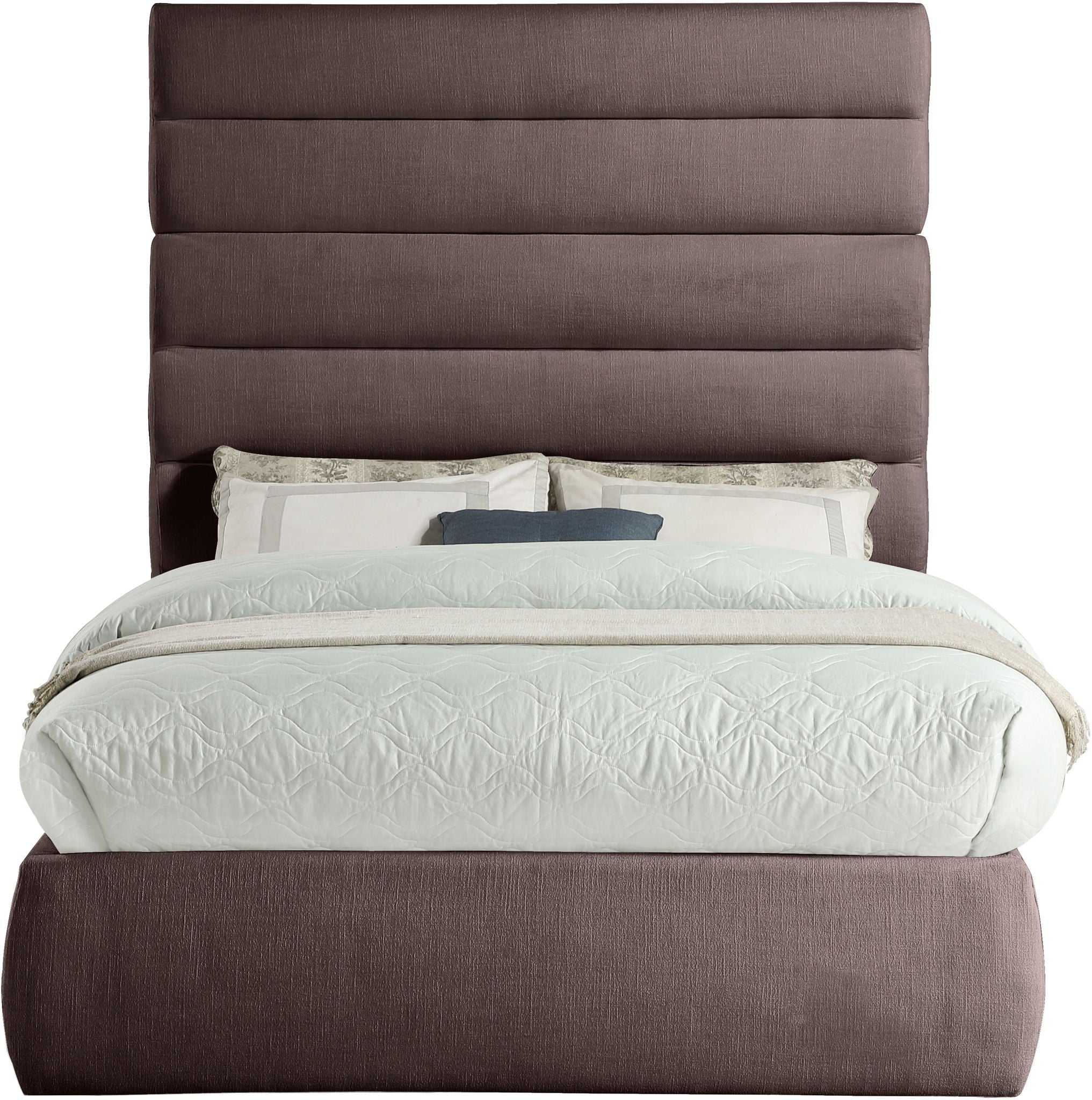 Adam - Linen Fabric Bed With 70.5" Headboard