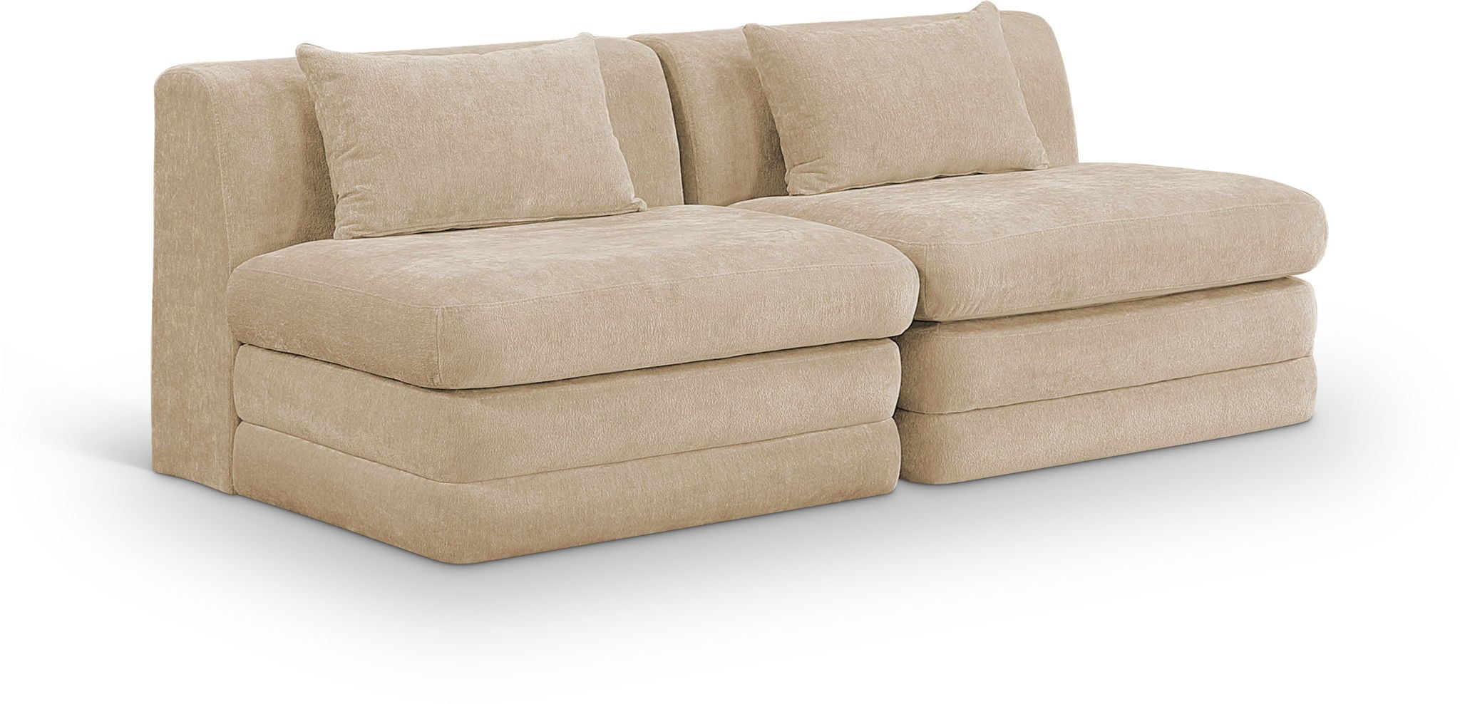 Stellar - 2 Piece 76" Upholstered Modular Armless Loveseat - Urban Living Furniture (Los Angeles, CA)