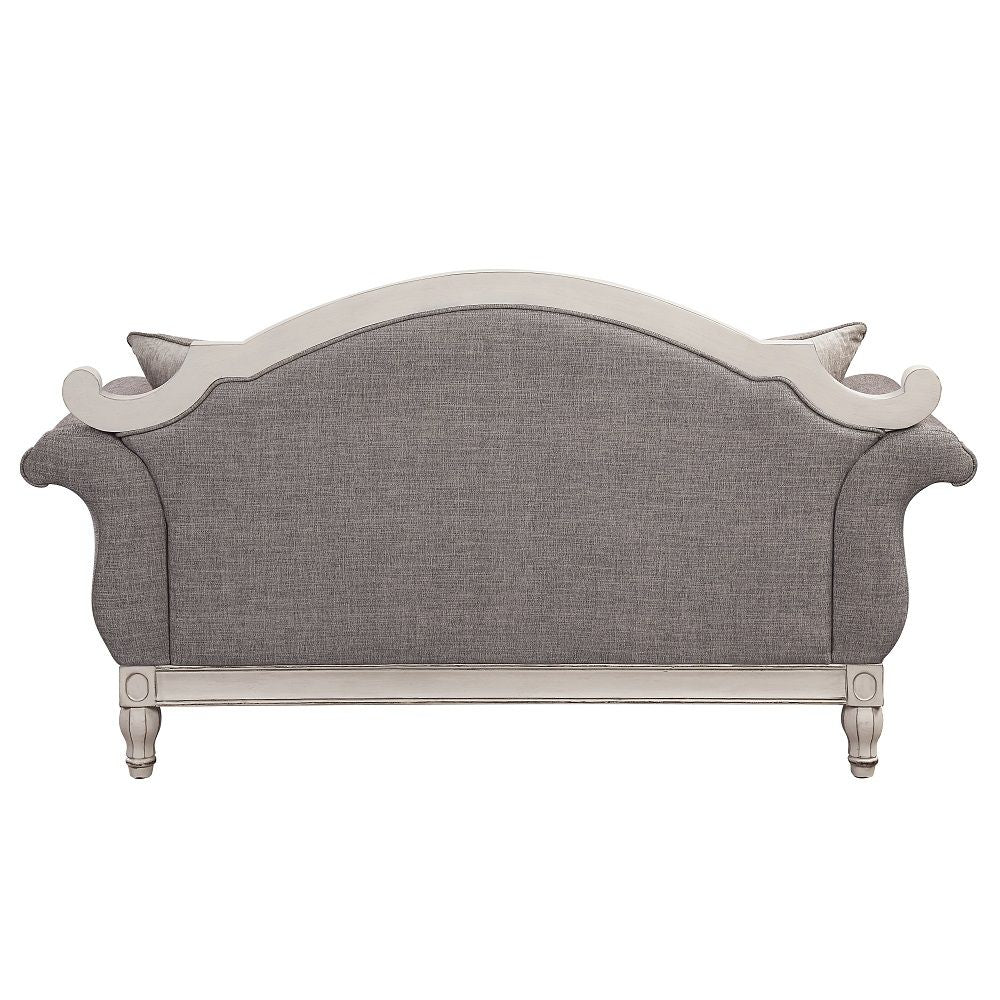 Florian - Loveseat With 3 Pillows - Gray & Antique White - Urban Living Furniture (Los Angeles, CA)