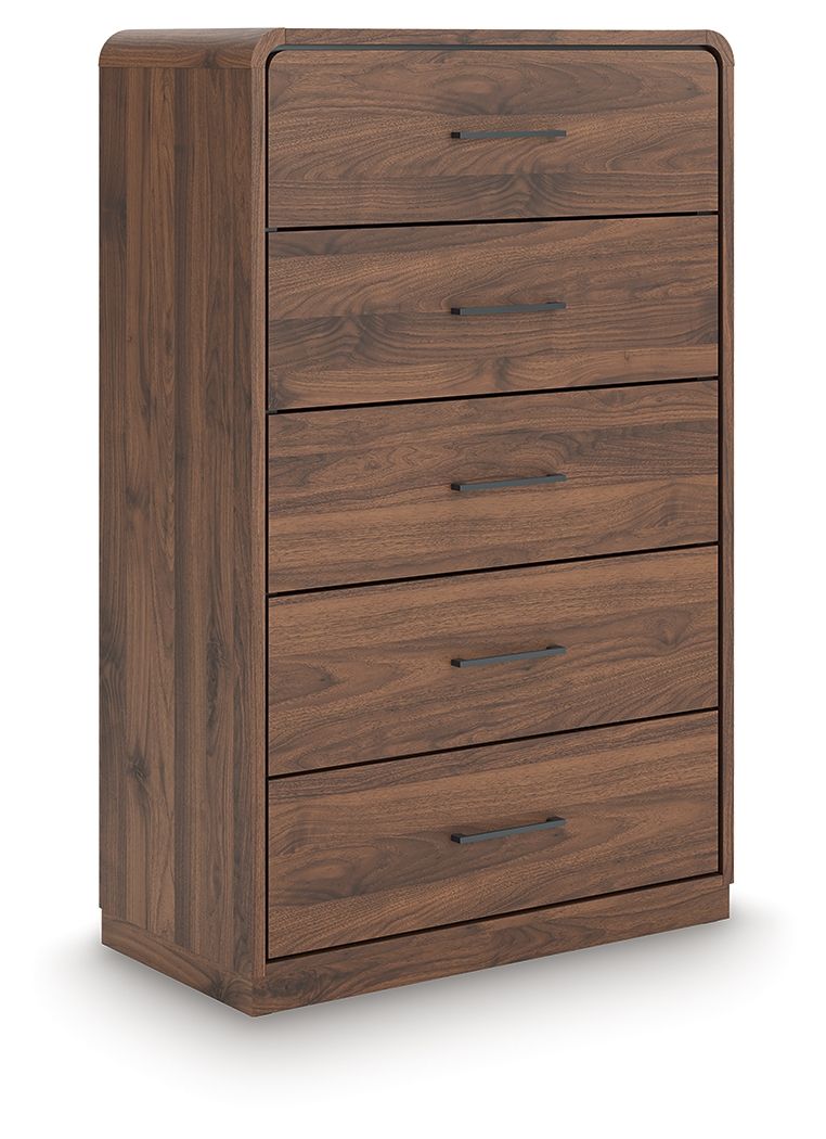 Fortlorn - Walnut Brown - Five Drawer Chest - Urban Living Furniture (Los Angeles, CA)