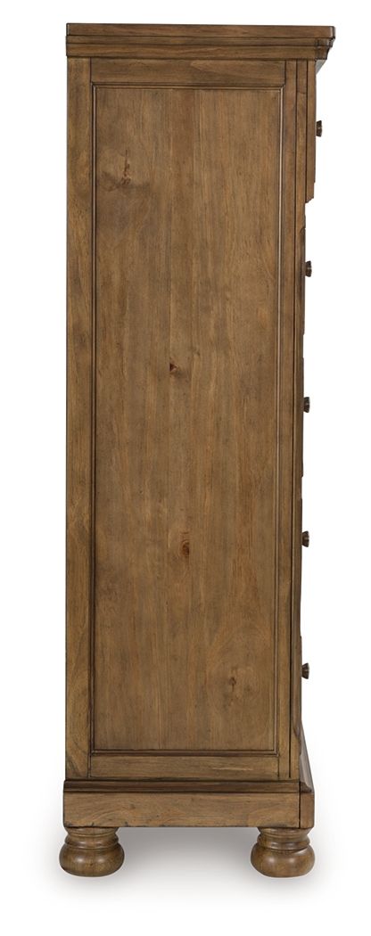 Feddinger - Medium Brown - Five Drawer Chest - Urban Living Furniture (Los Angeles, CA)