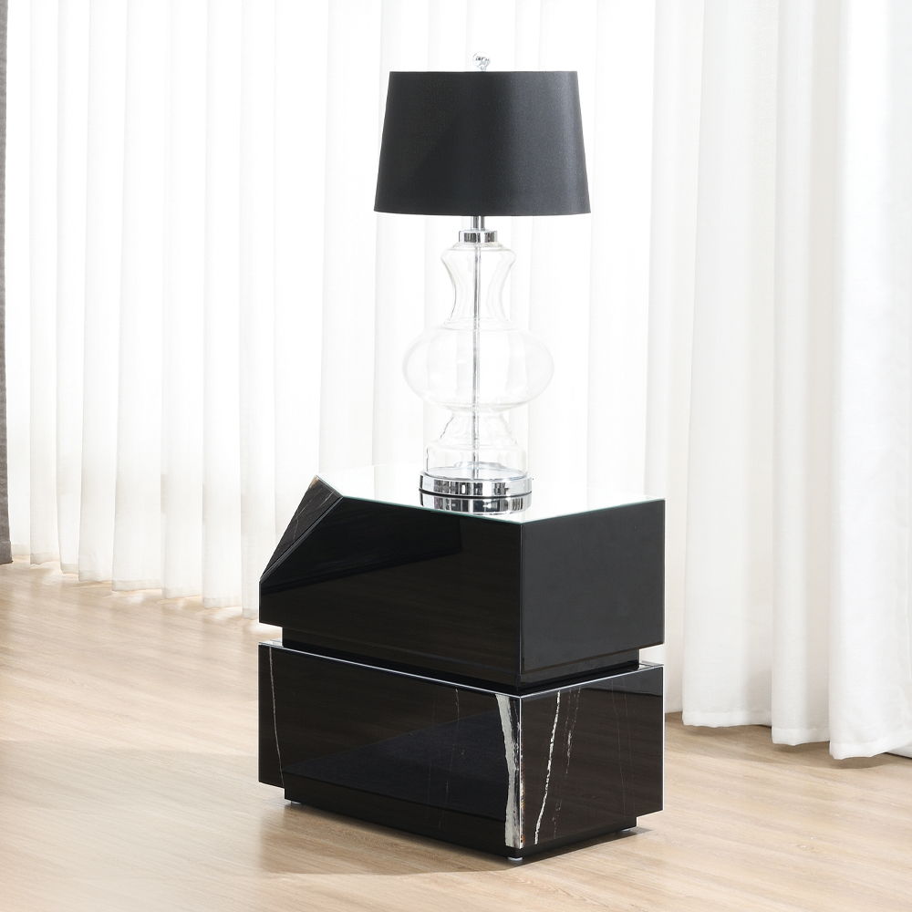 Drisana - End Table - Black Mirrored - Urban Living Furniture (Los Angeles, CA)