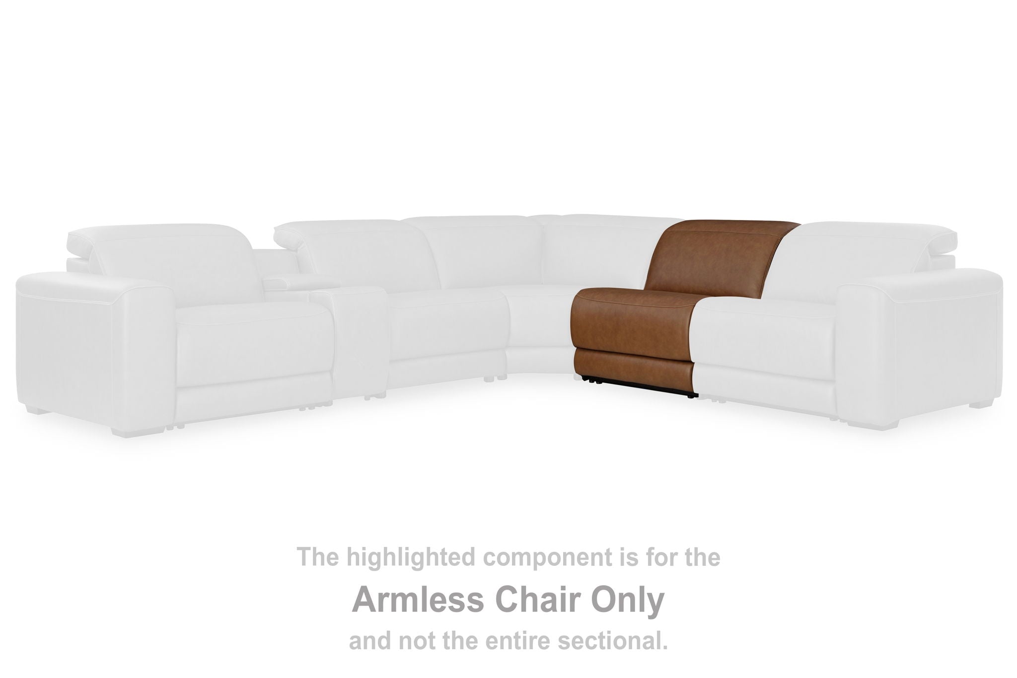 Magic Man - Armless Chair With Manual Headrest - Caramel