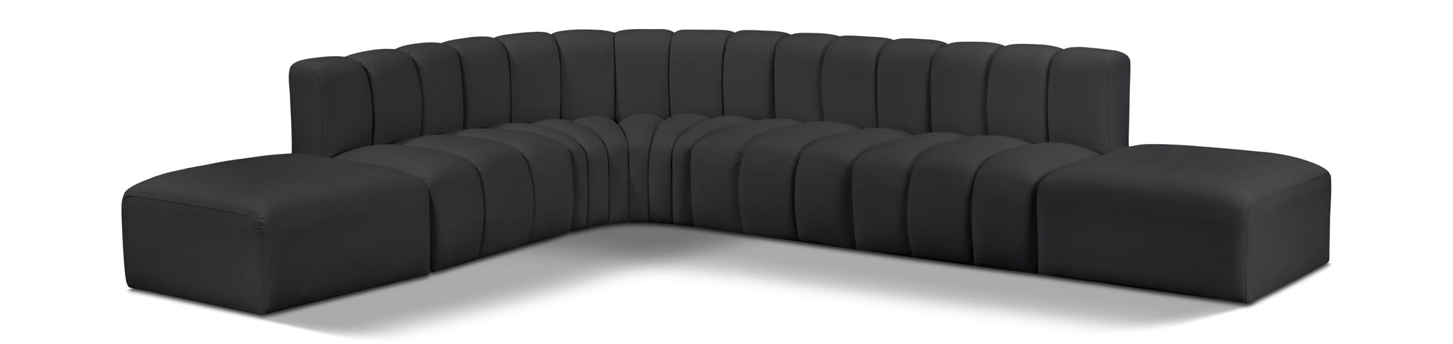 Arc - Faux Leather 7 Piece Corner Modular Sofa - Urban Living Furniture (Los Angeles, CA)