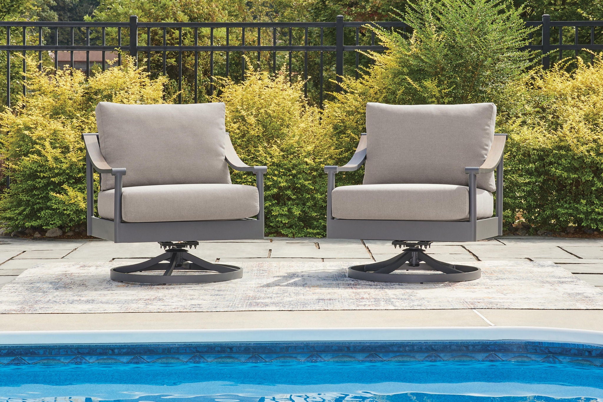 Ocean Beach - Swivel Lounge With Cushion - Gray - Urban Living Furniture (Los Angeles, CA)