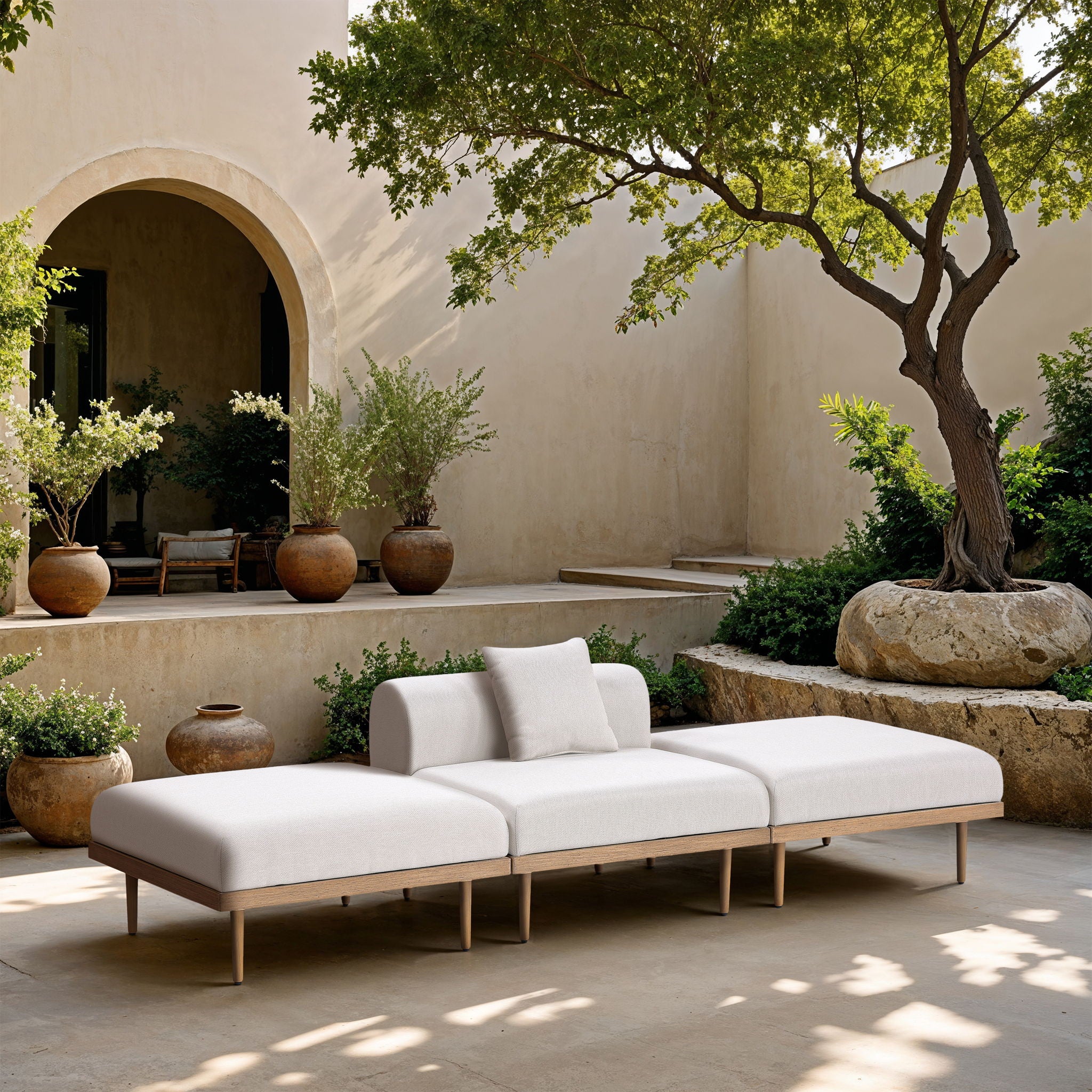 Laguna - 3 Piece Resilient Water Resistant Fabric Outdoor Patio Armless Modular Sofa - Urban Living Furniture (Los Angeles, CA)