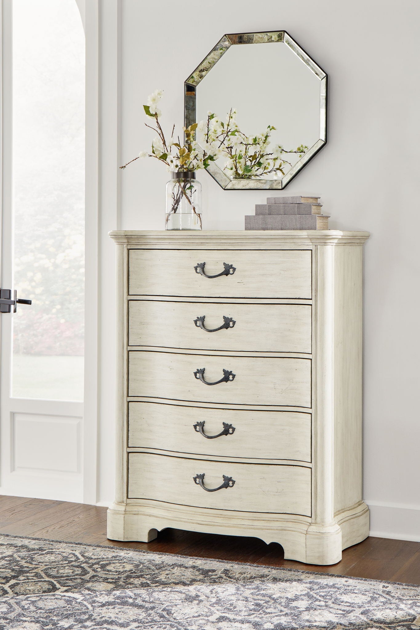 Arlendyne - Antique White - Five Drawer Chest - Urban Living Furniture (Los Angeles, CA)