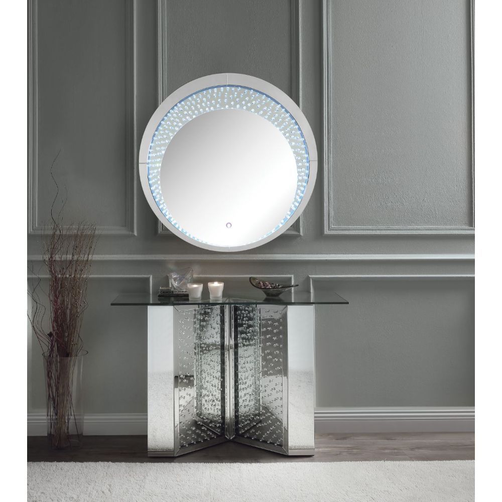 Nysa - 45" X 32" Console Table - Mirrored & Faux Crystals - Urban Living Furniture (Los Angeles, CA)