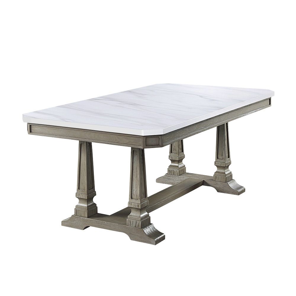 Zumala - Dining Table - Marble Top & Weathered Oak - Urban Living Furniture (Los Angeles, CA)