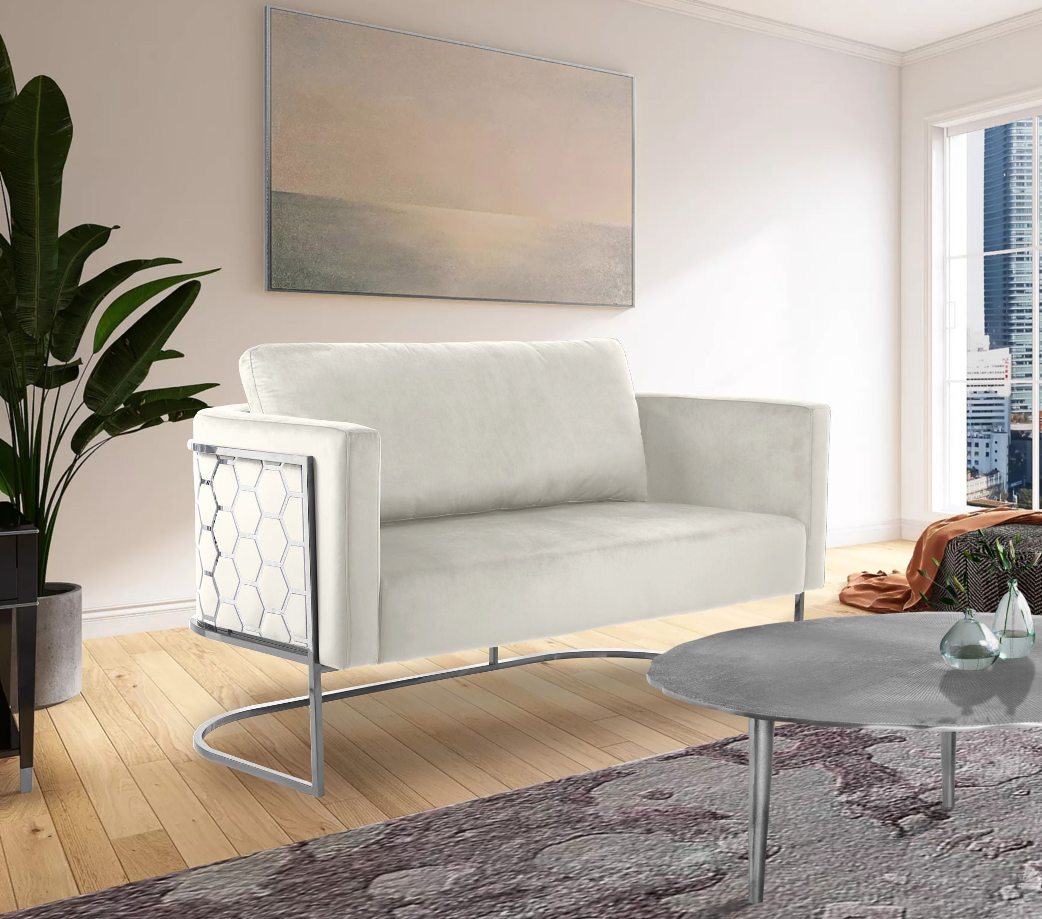 Casa - Loveseat with Chrome Legs - Urban Living Furniture (Los Angeles, CA)