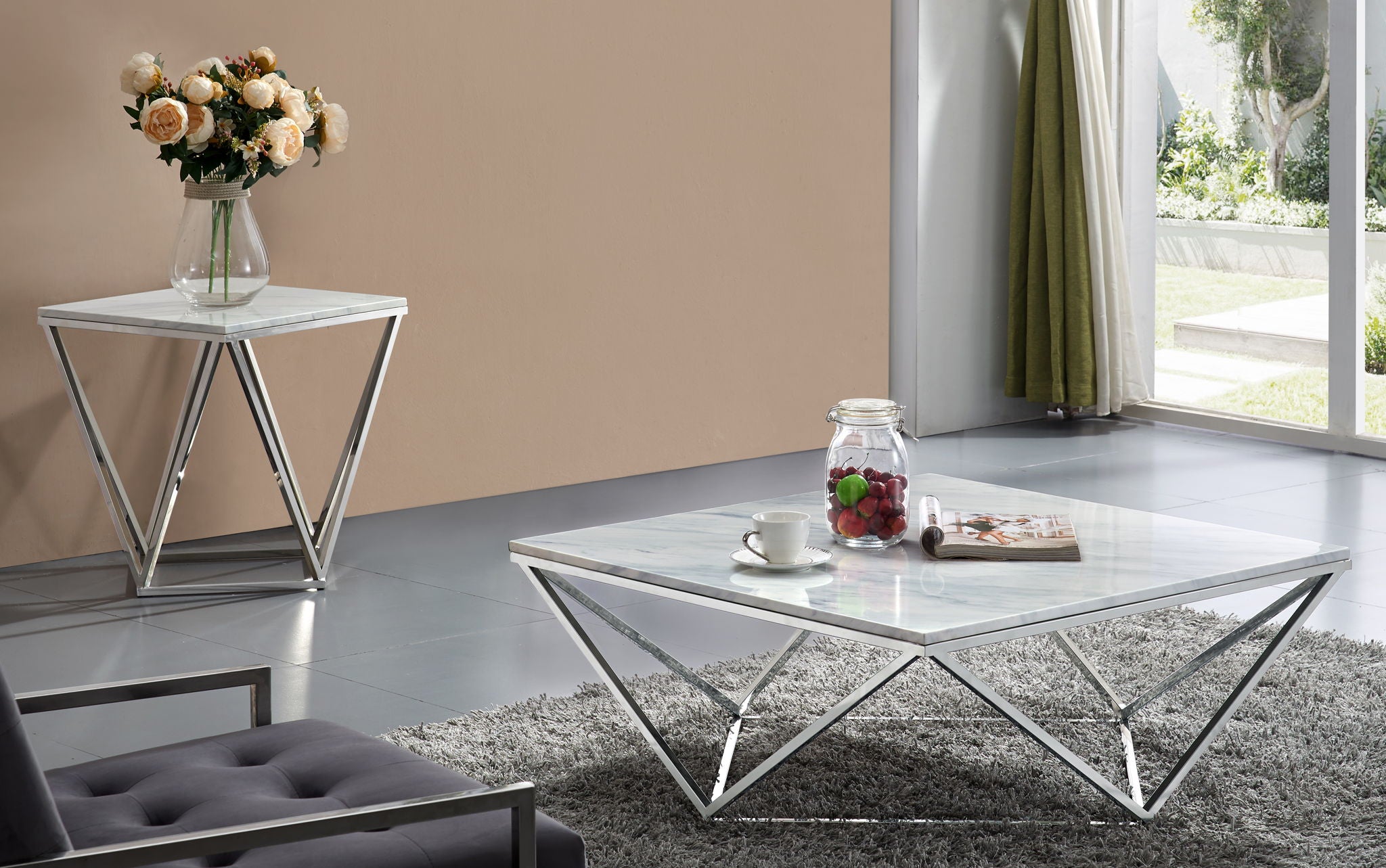 Skylar - End Table - Pearl Silver - Urban Living Furniture (Los Angeles, CA)