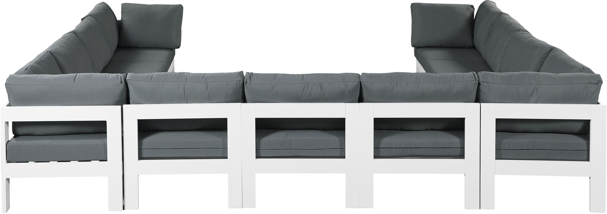 Nizuc - Outdoor Patio 11 Piece Modular Sectional With White Frame - Urban Living Furniture (Los Angeles, CA)