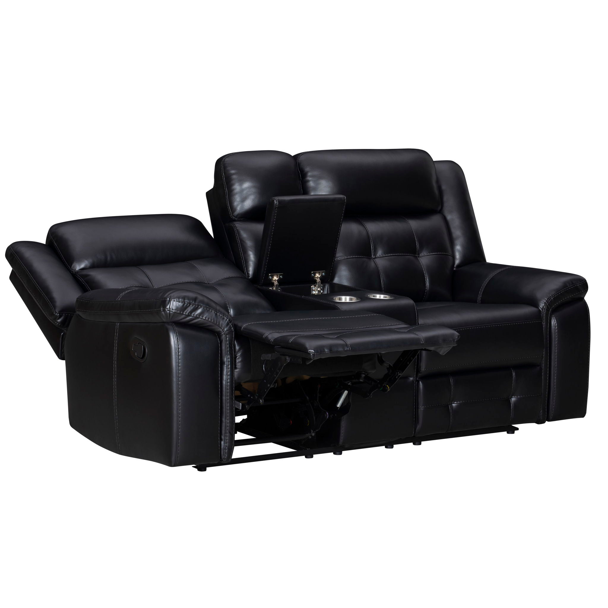 Clayton - Manual Reclining Console Loveseat - Phantom - Urban Living Furniture (Los Angeles, CA)