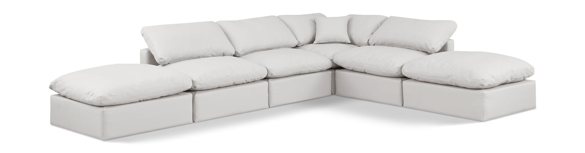 Indulge - Faux Leather 6 Piece Modular Armless Sectional - Urban Living Furniture (Los Angeles, CA)