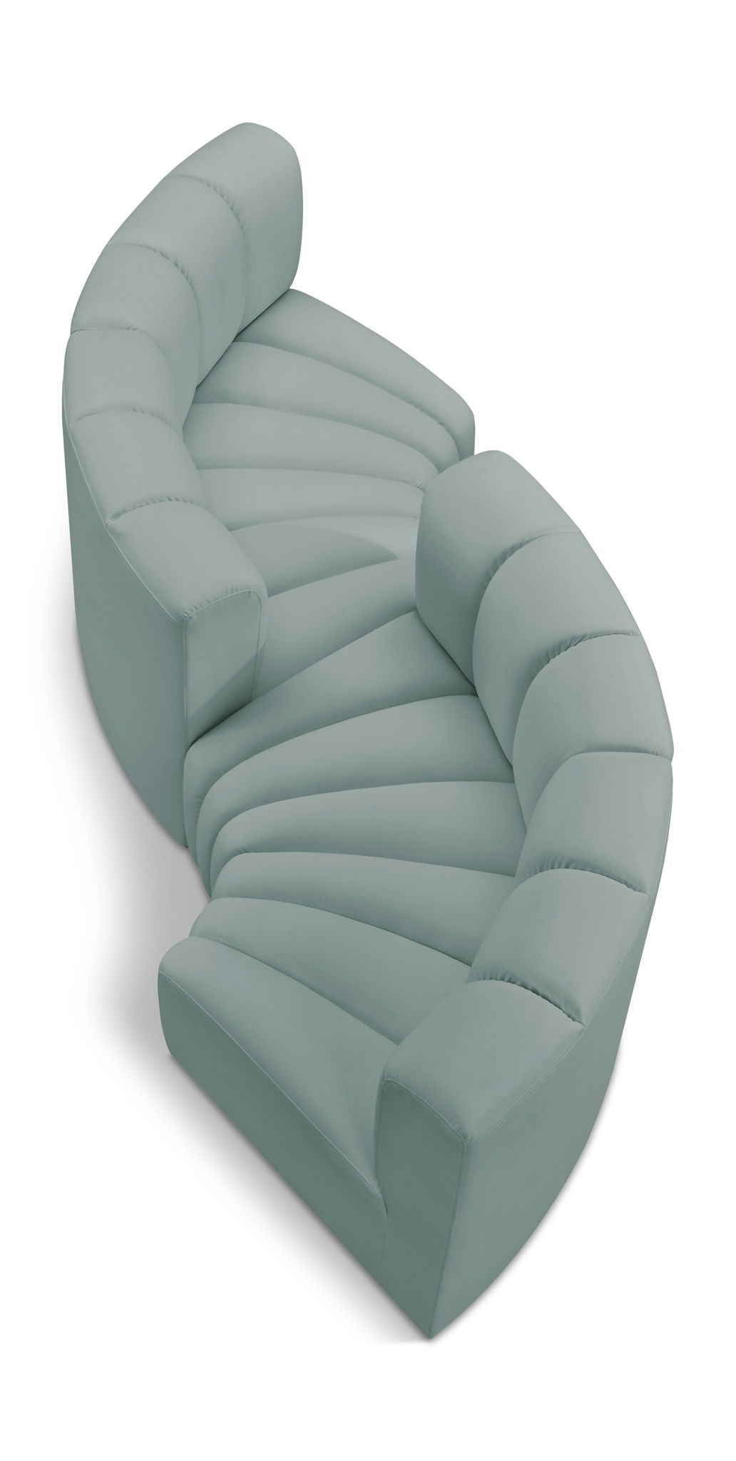 Arc - Faux Leather 4 Piece Curved Modular Sofa - Urban Living Furniture (Los Angeles, CA)