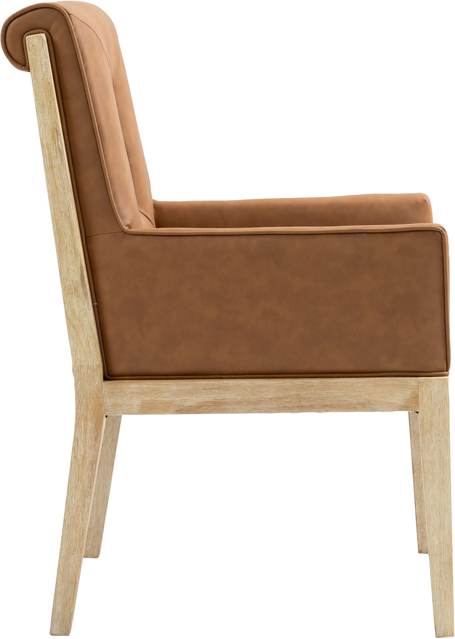 Gwendolyn - Faux Leather Dining Arm Chair With Natural Frame - Urban Living Furniture (Los Angeles, CA)