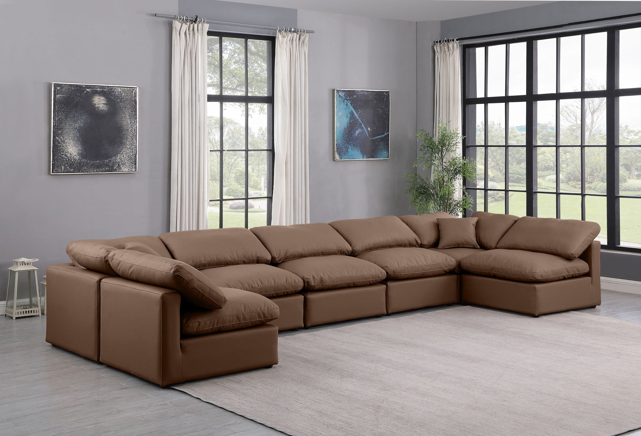 Indulge - Faux Leather 7 Piece Modular U-Shaped Sectional - Urban Living Furniture (Los Angeles, CA)