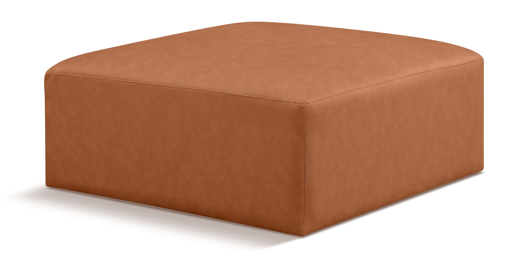 Cube - Ottoman - Cognac - Urban Living Furniture (Los Angeles, CA)