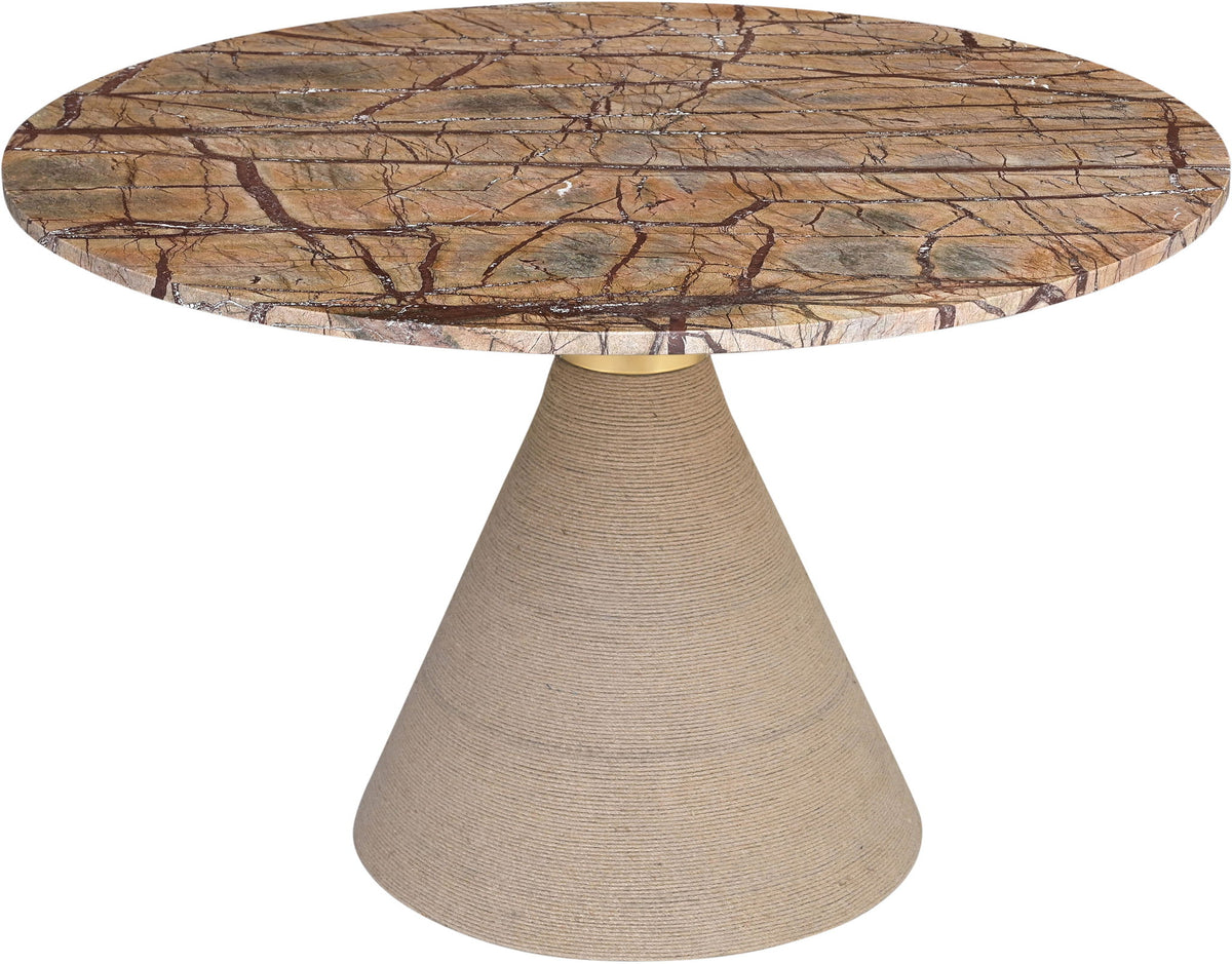 Baleen - Genuine Marble And Jute Dining Table