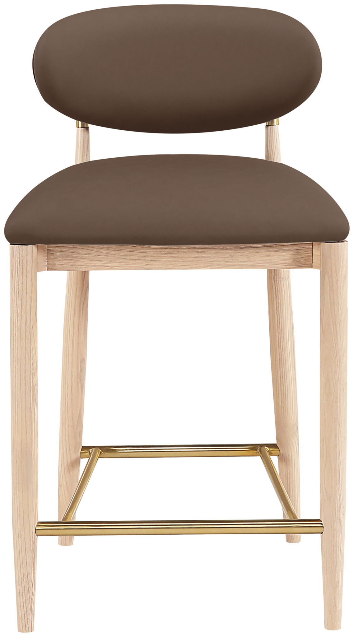 Riccio - Stool - Natural And Gold Frame - Urban Living Furniture (Los Angeles, CA)