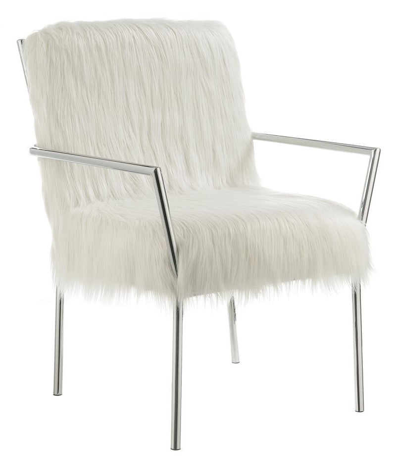 G904079 Contemporary White Accent Chair