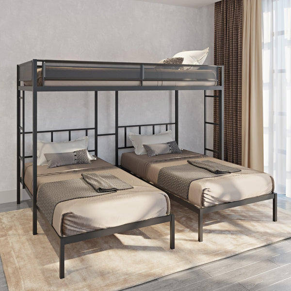 Triple twin bunk bed image