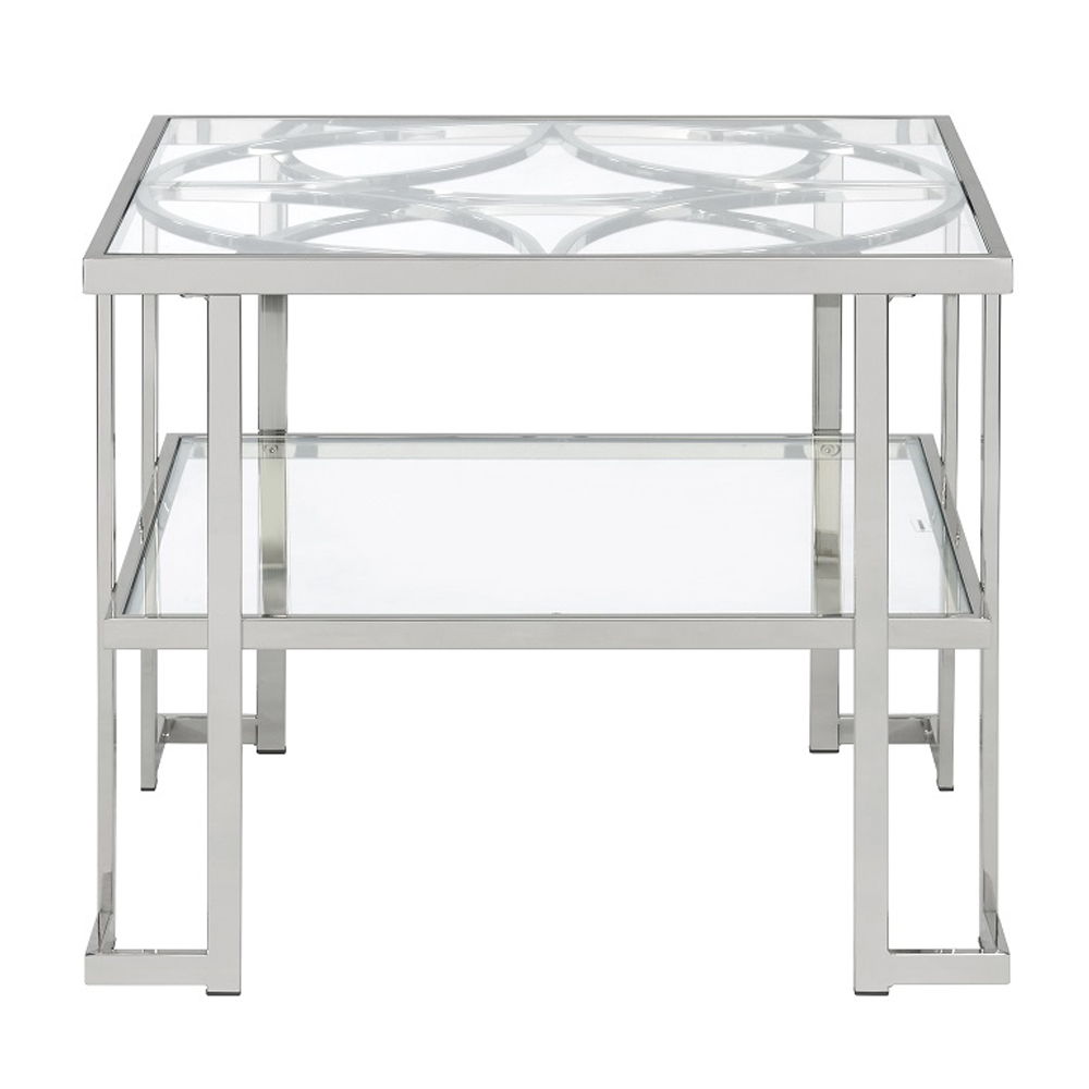 Kalan - End Table - Glass & Silver - Urban Living Furniture (Los Angeles, CA)
