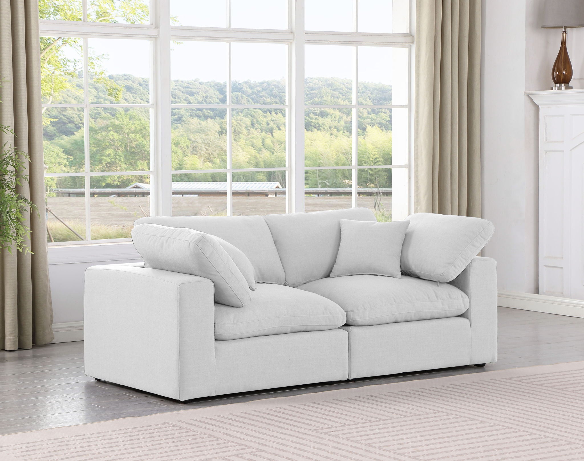 Comfy - Linen Modular Sofa 2 Seats - Urban Living Furniture (Los Angeles, CA)