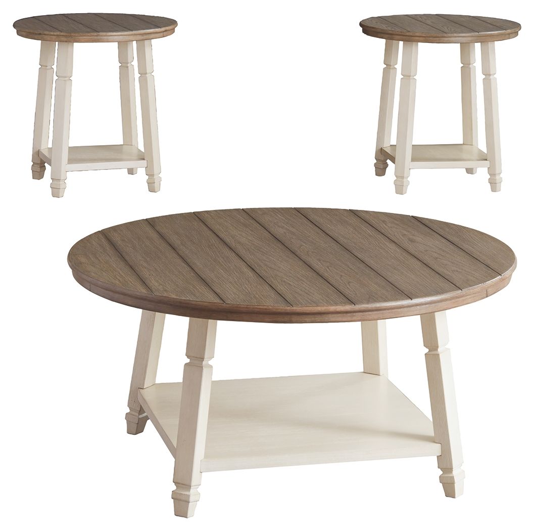 Bolanbrook - White / Brown / Beige - Occasional Table Set (Set of 3) - Urban Living Furniture (Los Angeles, CA)