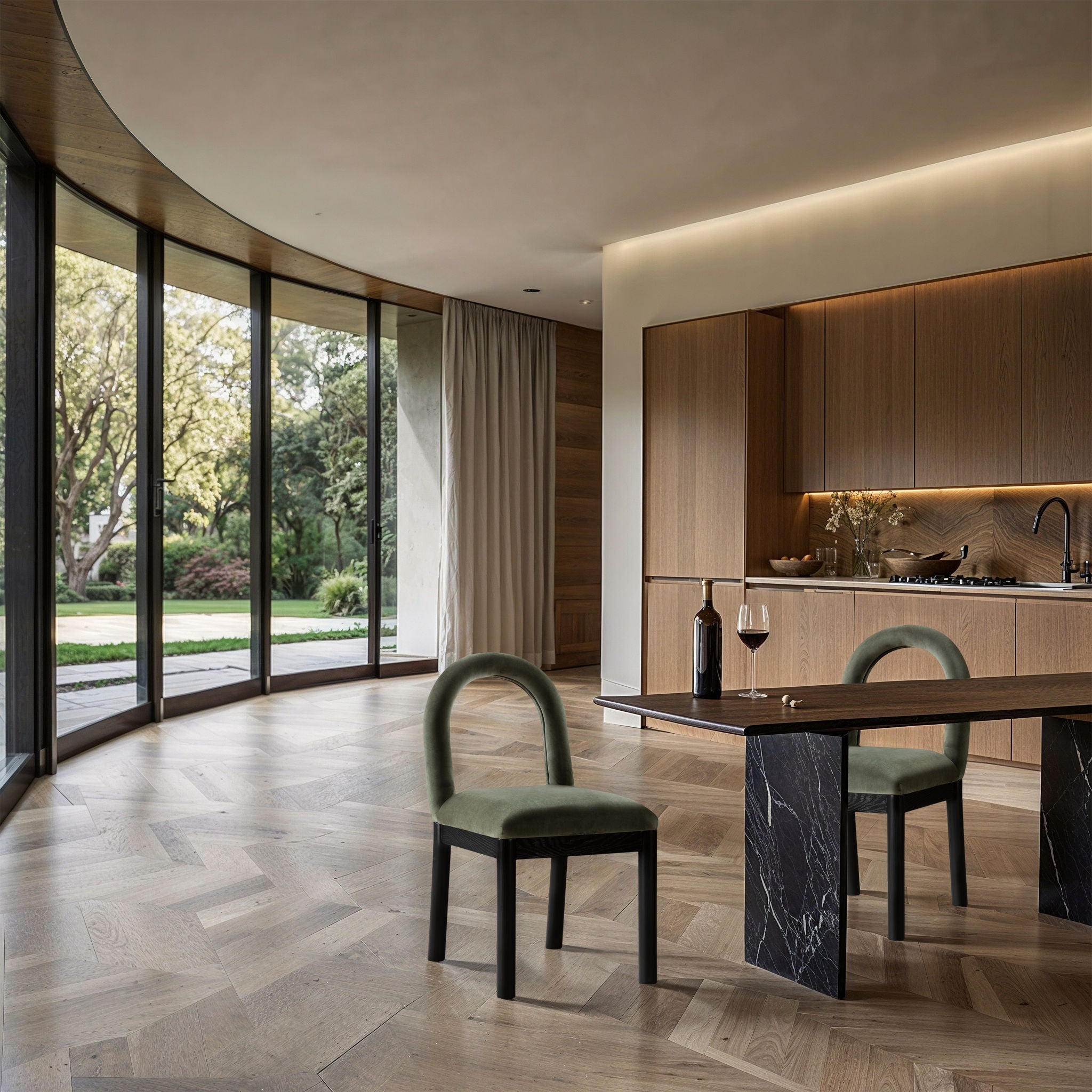 Conrad - Velvet Dining Chair With Black Legs - Urban Living Furniture (Los Angeles, CA)