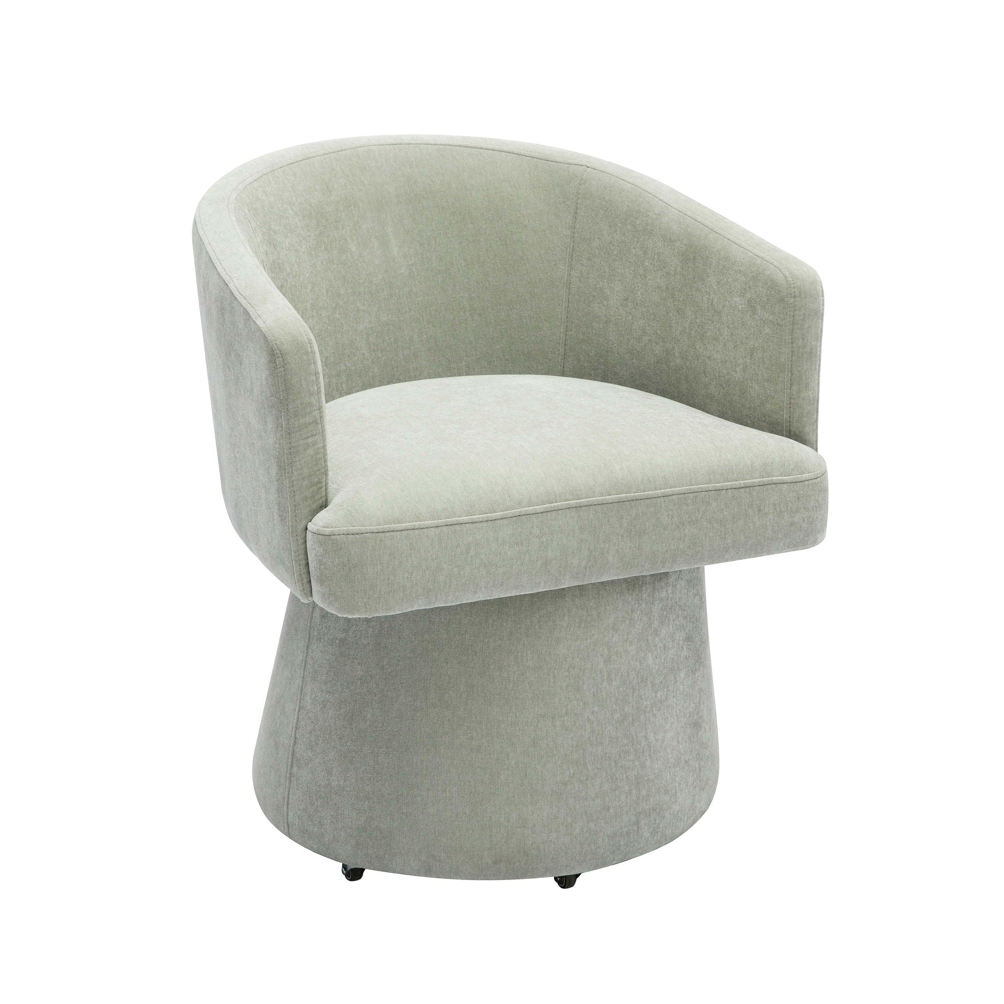 Kristen - Upcycled Chenille Rolling Desk Chair - Urban Living Furniture (Los Angeles, CA)