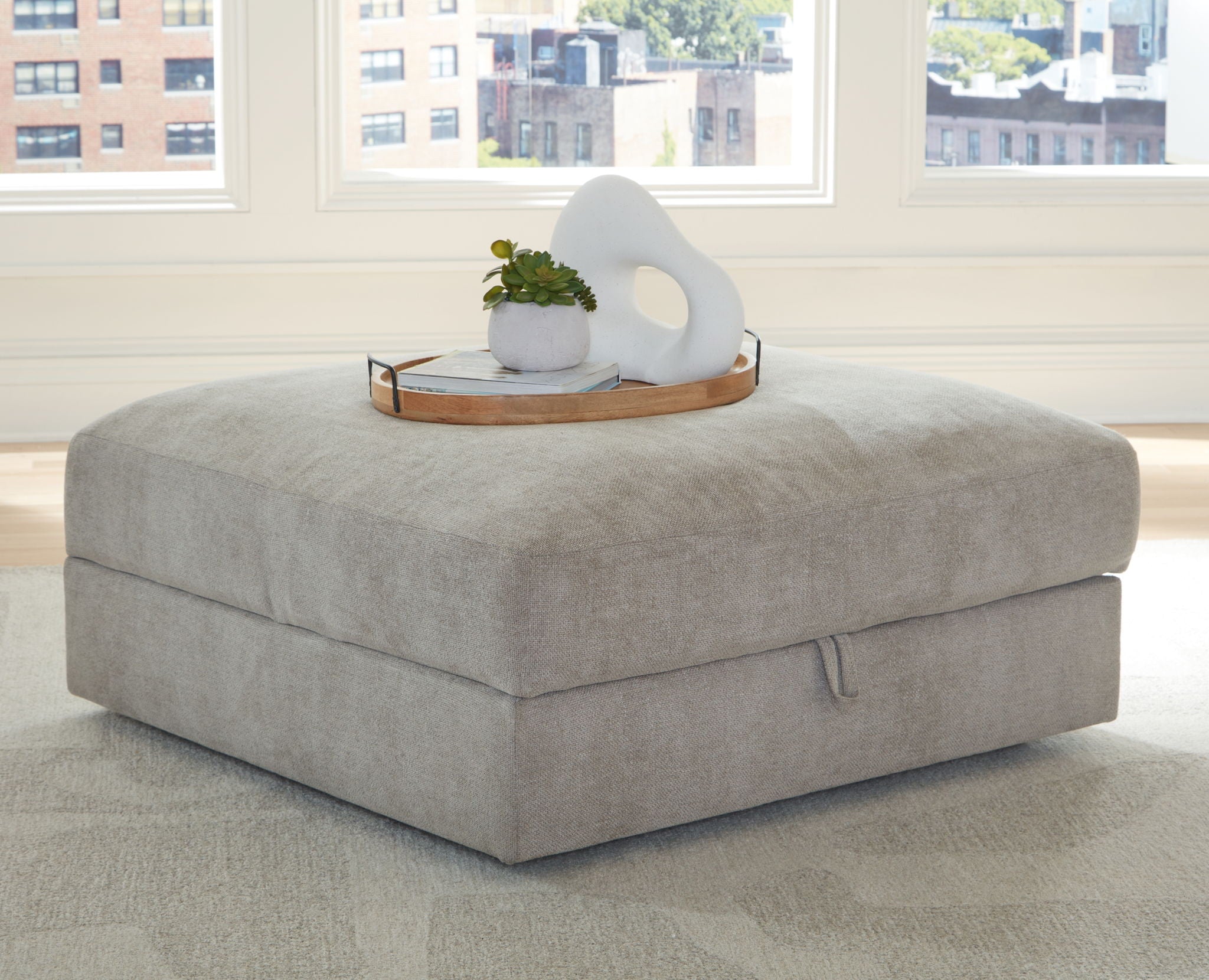 Aslan Court - Pebble - Ottoman With Storage - Urban Living Furniture (Los Angeles, CA)