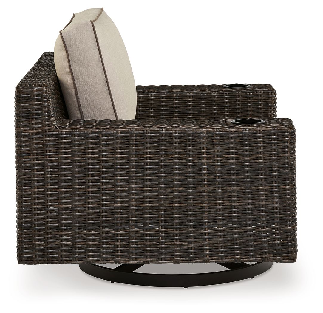 Coastline Bay - Brown - Swivel Lounge W/ Cushion - Urban Living Furniture (Los Angeles, CA)
