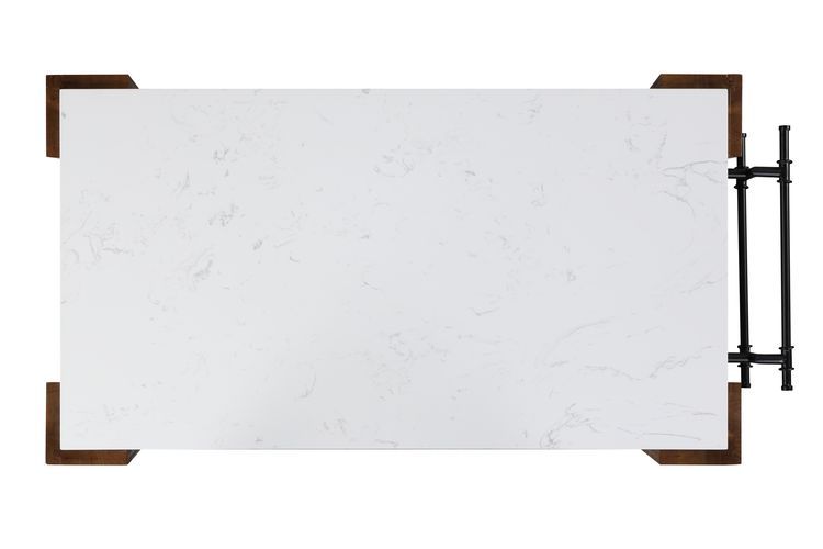 Alaroa - Kitchen Island - Marble & Rustic Brown Finish - Urban Living Furniture (Los Angeles, CA)