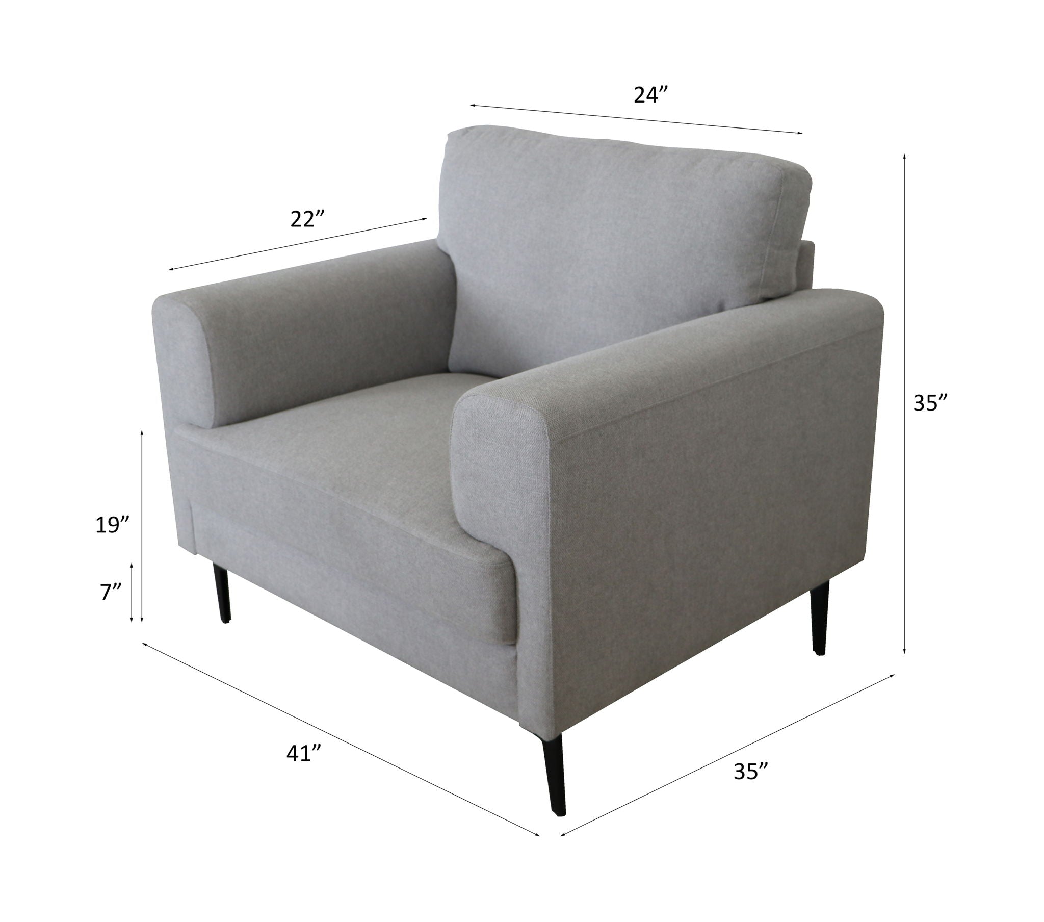 Kyrene - Chair - Light Gray Linen - Urban Living Furniture (Los Angeles, CA)