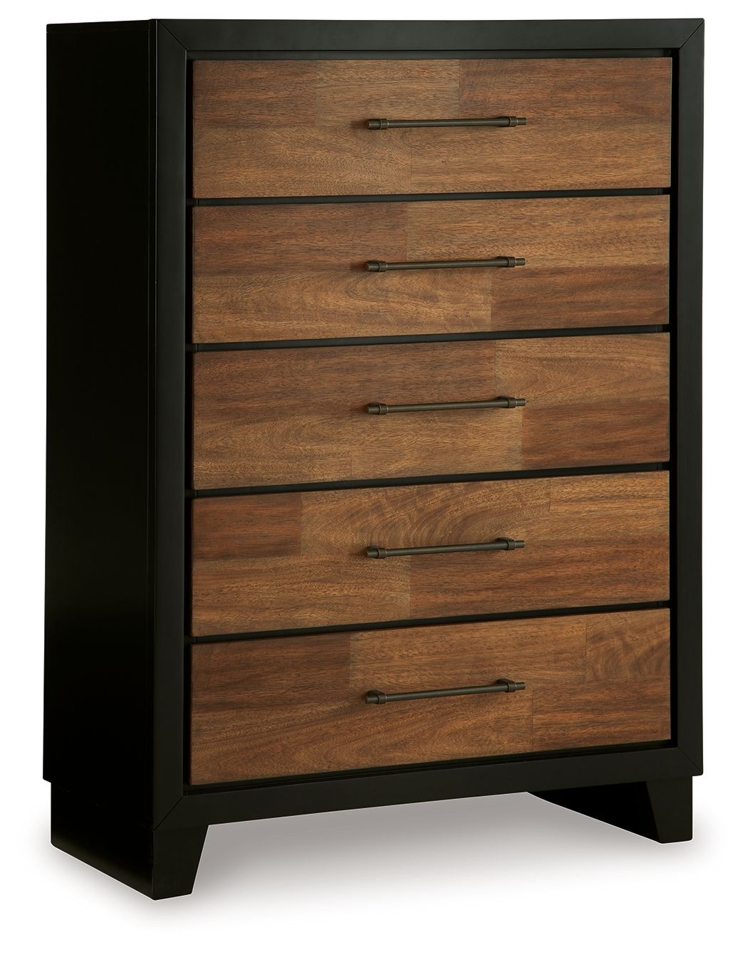 Kraeburn - Brown / Black - Five Drawer Chest - Urban Living Furniture (Los Angeles, CA)
